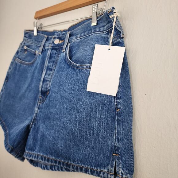 Etica Anthropologie Haven High Waist Relaxed Denim Shorts Blue 30 NWT - Picture 7 of 15